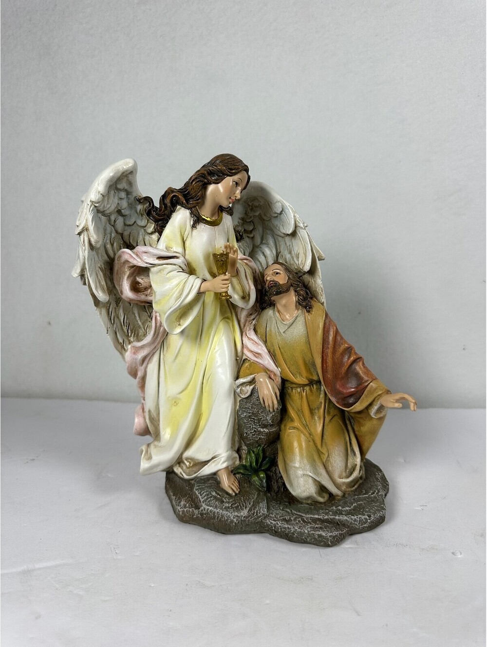 Jesus and Angel Agony in the Garden Figurine Religious Statue D-16